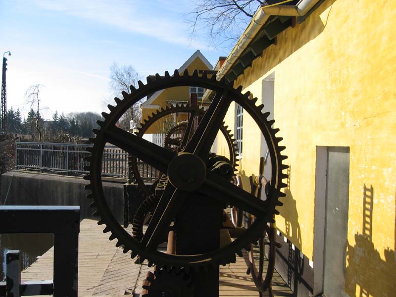 Hejseværk for sluseporte ved Bindslev Gl. Elværk