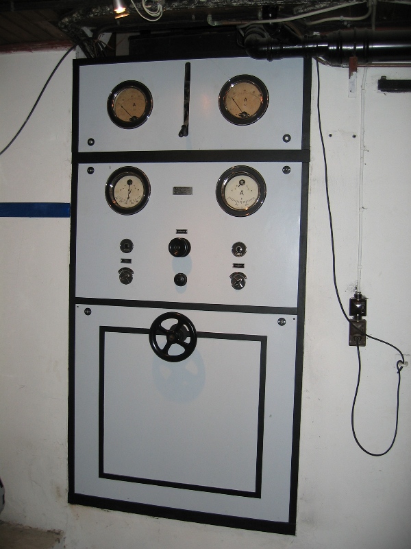 Betjeningspanel for kviksølvensretteren på Bindslev Gl. Elværk