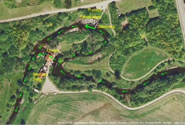 Luftfoto Det gamle elværk